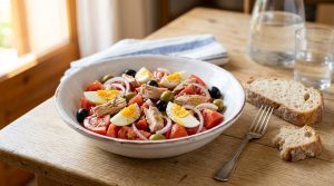 Moje manchego con AOVE: receta fresca de tomate y atún