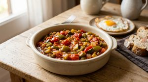 Pisto manchego con AOVE: receta tradicional paso a paso